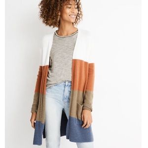 Madewell Kent Striped Cardigan in Coziest Yarn Sm